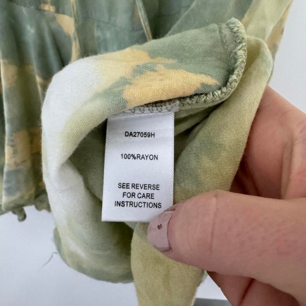 Aakaa green tie dye ruffle fairy dress - Picture 8 of 8